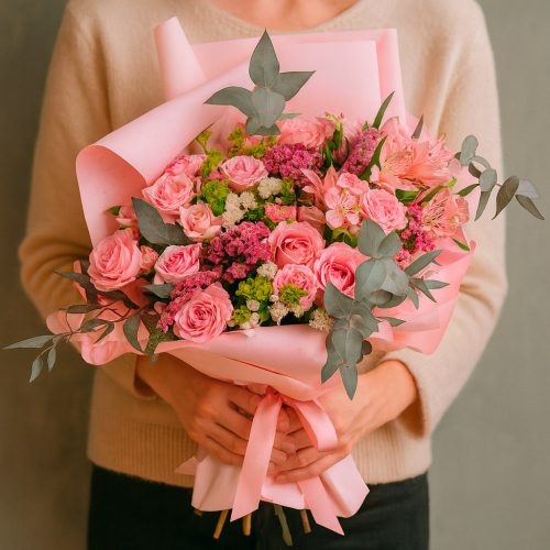 Букет «Розовый шарм»